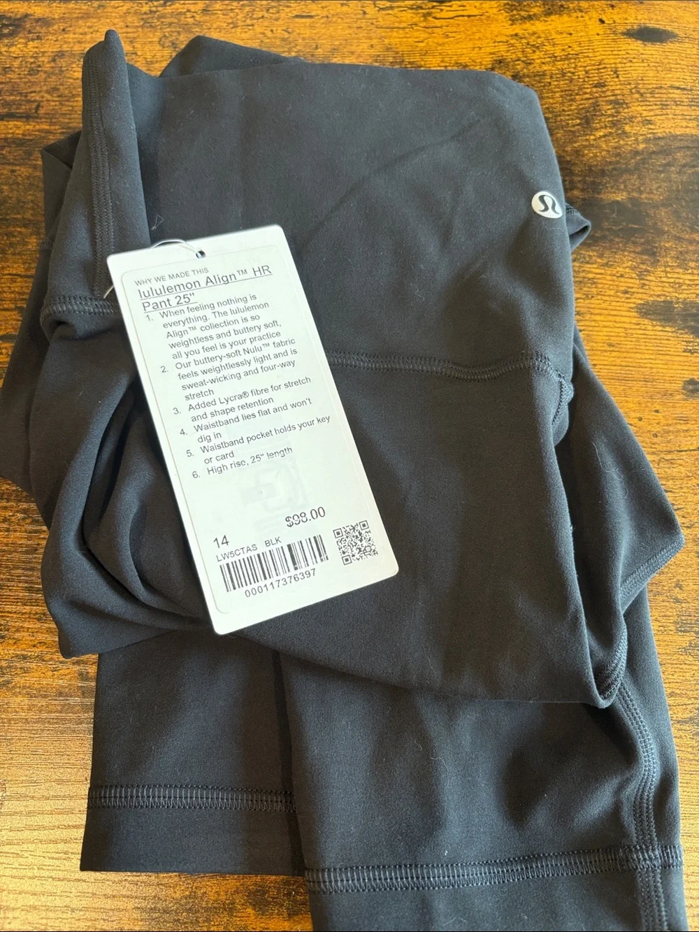 lululemon athletica Black High-Rise Leggings with Logo